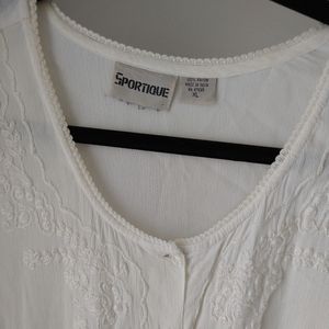 Embroidered Sheer Blouse